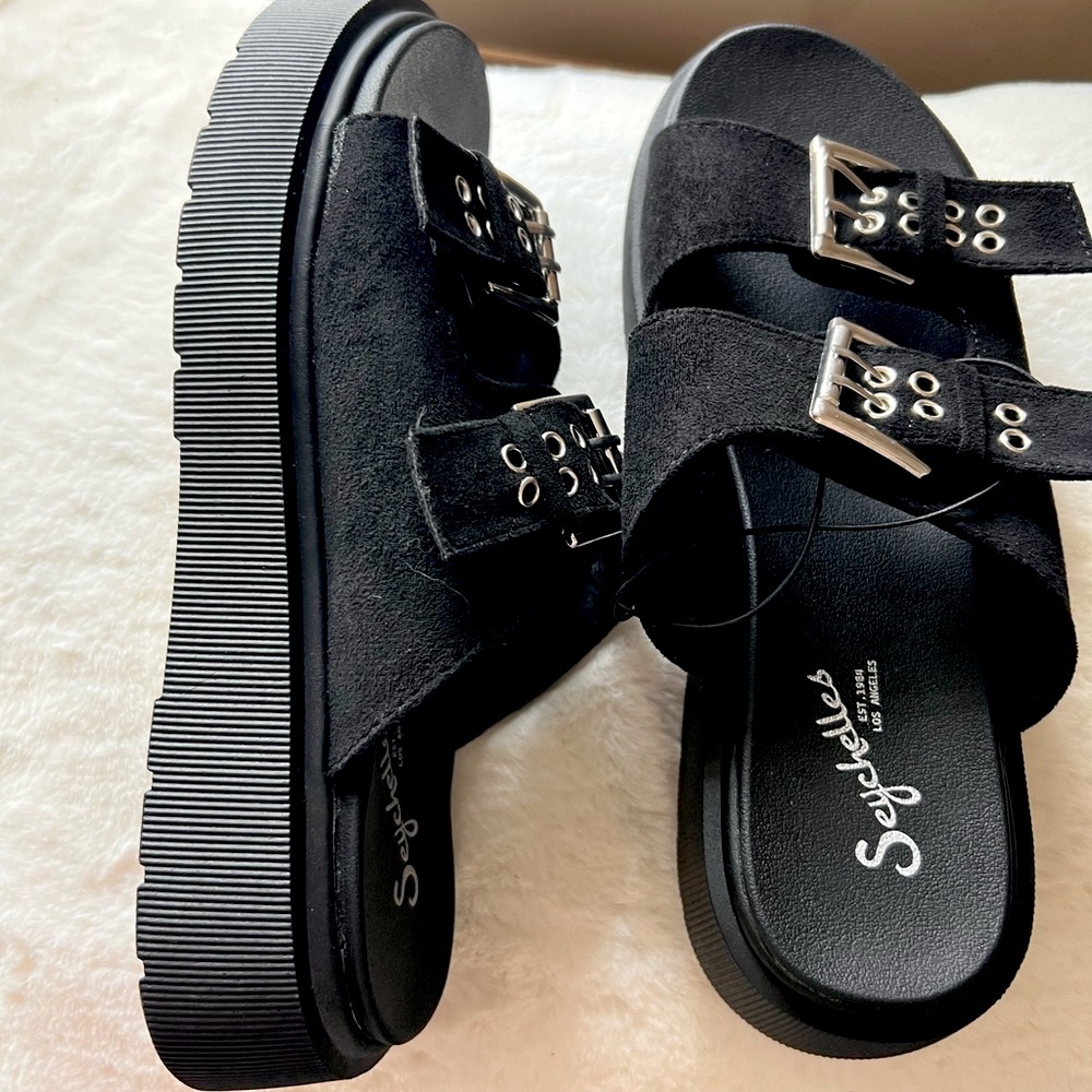 Seychelles Buckle Platform Sandals New